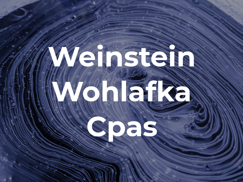 Weinstein & Wohlafka Cpas Pc