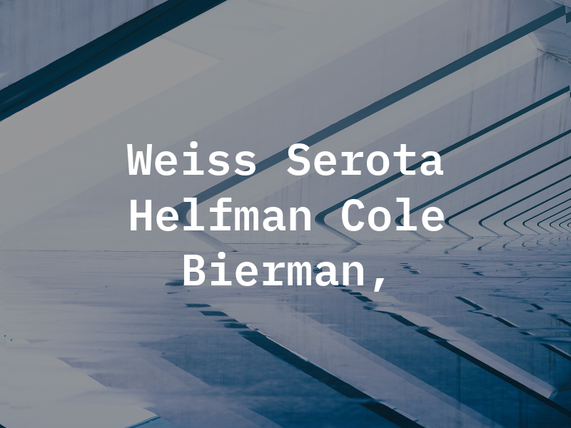 Weiss Serota Helfman Cole + Bierman, P.L