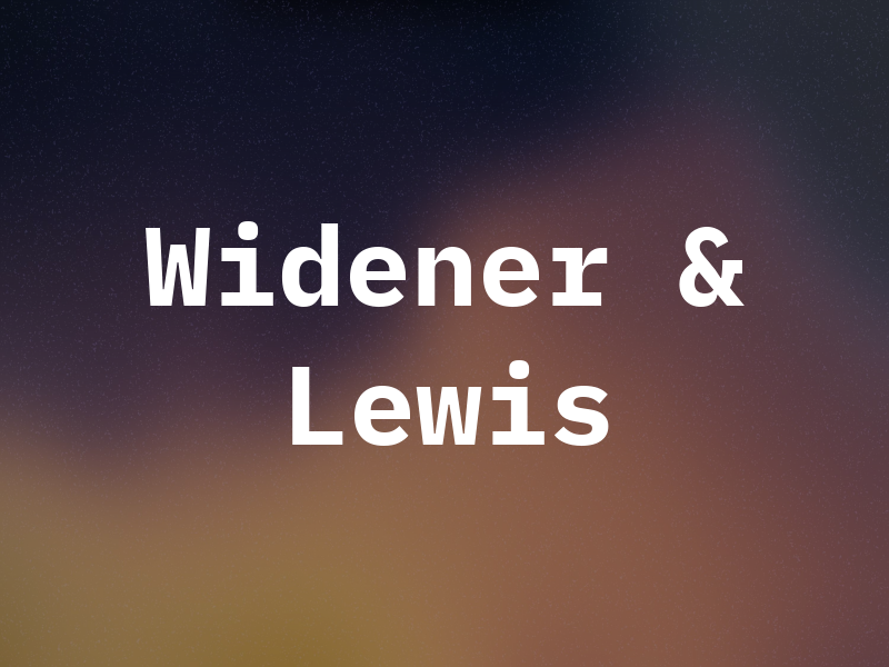 Widener & Lewis