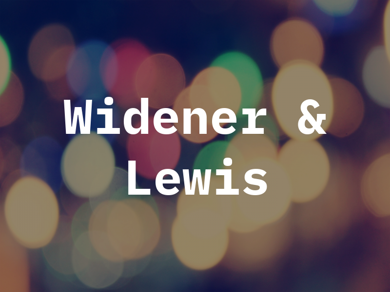 Widener & Lewis