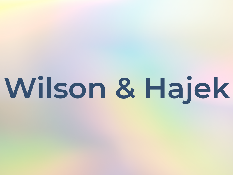 Wilson & Hajek