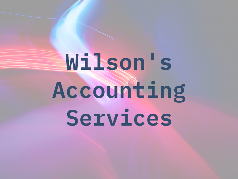 Wilson's Accounting Services