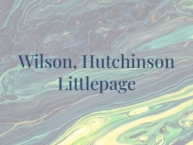 Wilson, Hutchinson & Littlepage