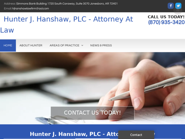 Hunter J. Hanshaw, PLC - Attorney At Law