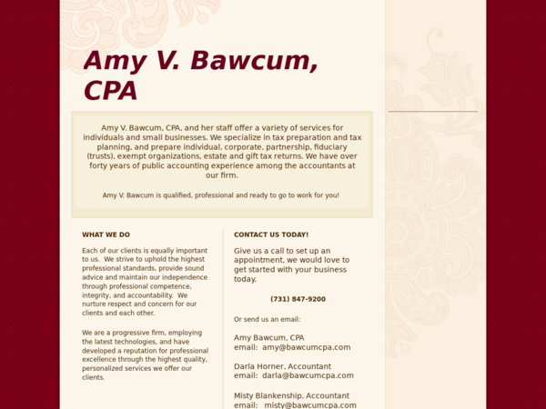 Amy V. Bawcum, CPA