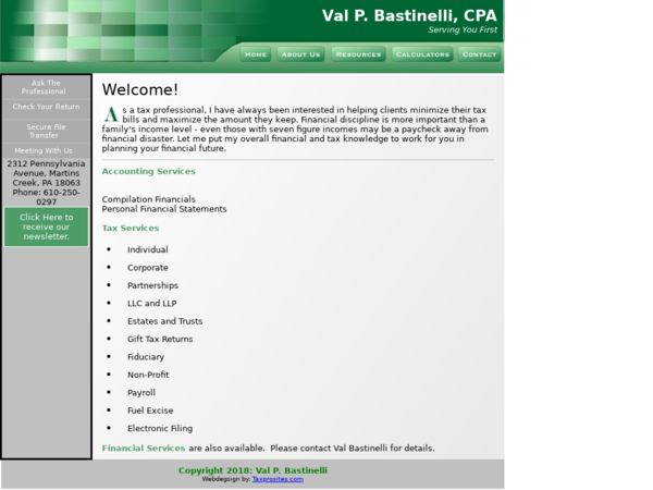 Val P. Bastinelli, CPA