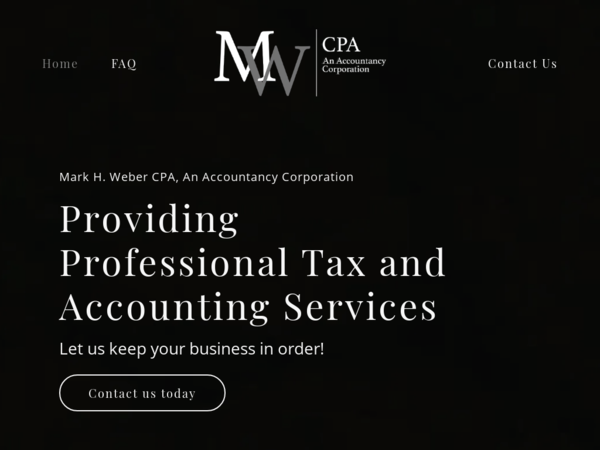 Mark H. Weber, CPA An Accountancy Corporation