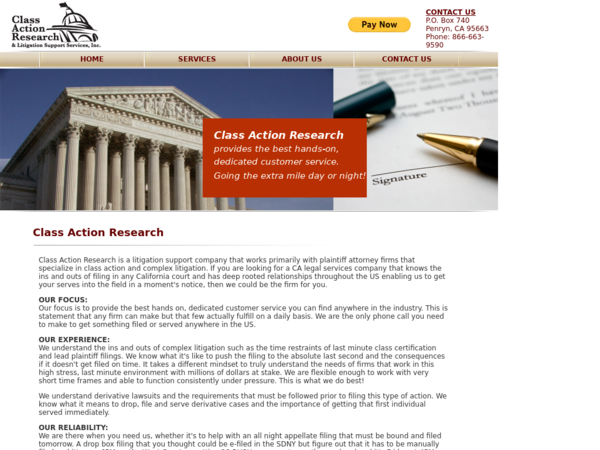 Class Action Research