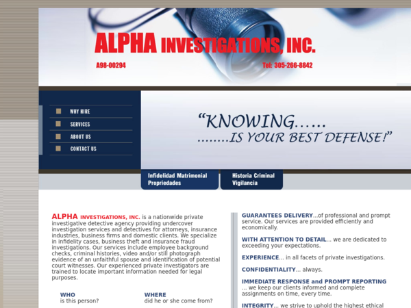 Alpha Investigations