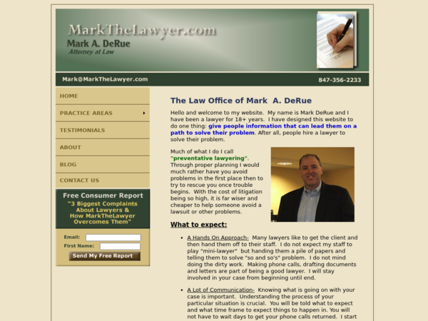 Mark A De Rue Law Office