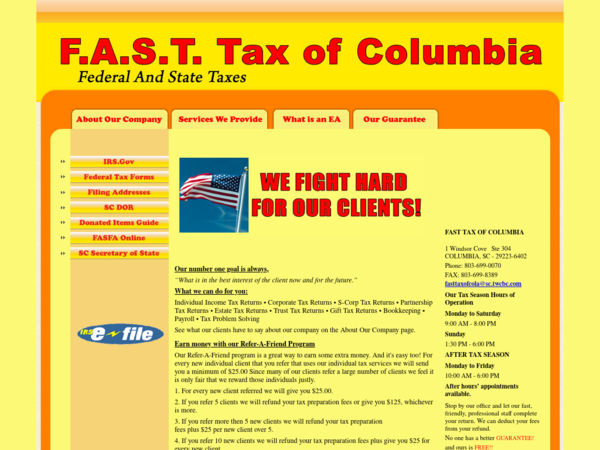 Fast Tax of Columbia