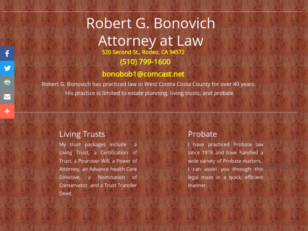 Robert G Bonovich Attorney