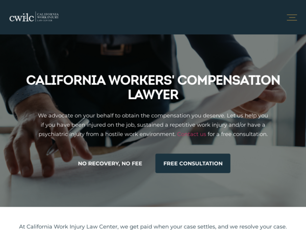 California Work Injury Law Center