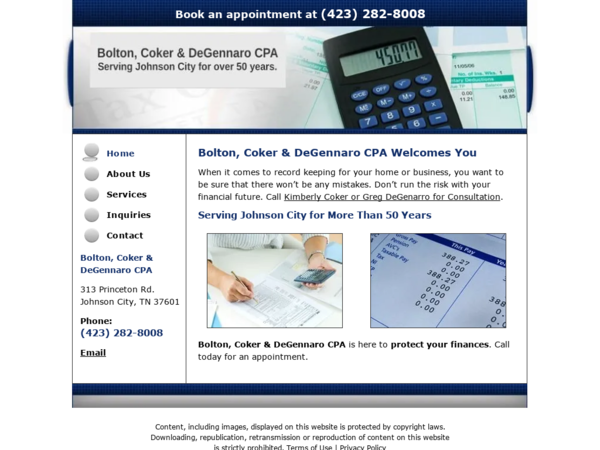 Bolton, Coker & Degennaro Certified Public Accountants