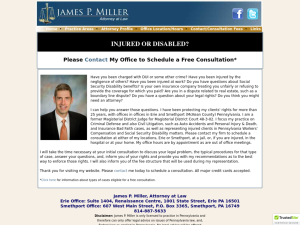 James P. Miller, Attorney at Law