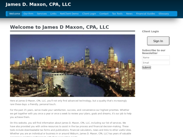 James D Maxon, CPA