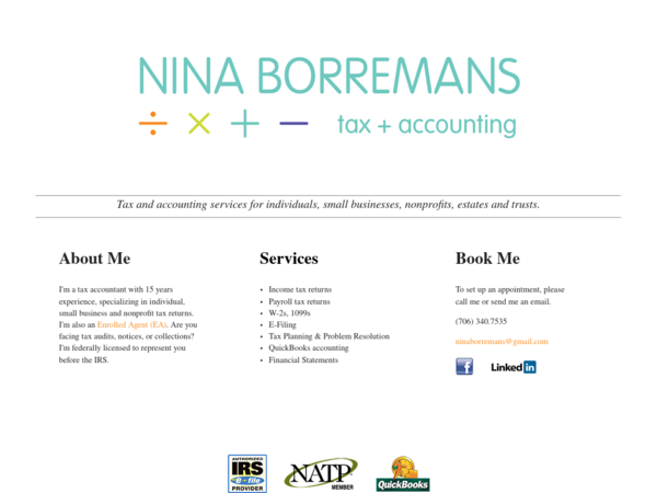 Nina Borremans Tax + Accounting