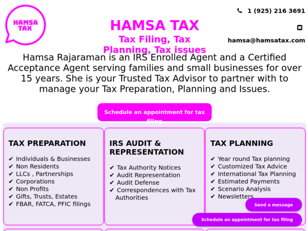 Hamsa Rajaraman Tax Services
