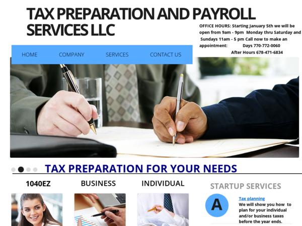 Tax Preparation and Payroll Services