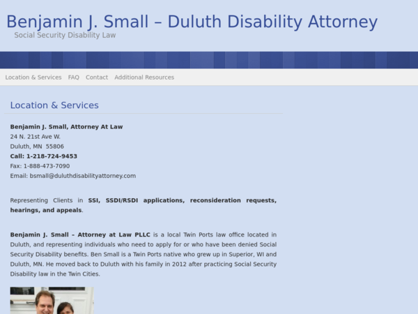 Benjamin J. Small Attorney At Law