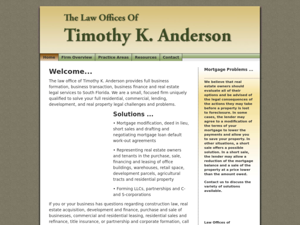 Timothy K Anderson Law Firm