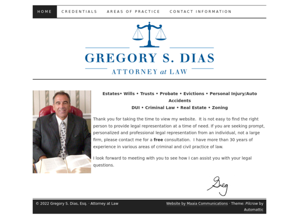 Attorney Gregory S. Dias