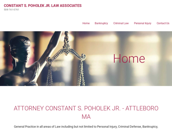 Attorney Constant S. Poholek Jr. Attleboro, MA