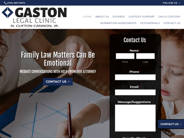 Gaston Legal Clinic: Cliff Cannon