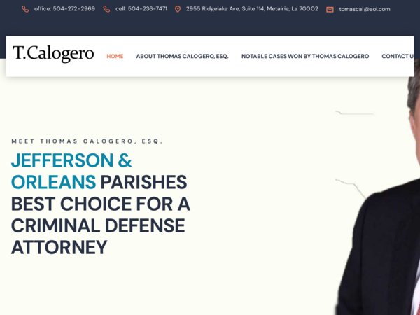 Metairie Criminal Defense Attorney Thomas Calogero