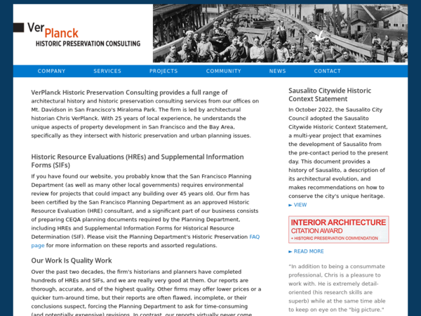 Verplanck Historic Preservation Consulting