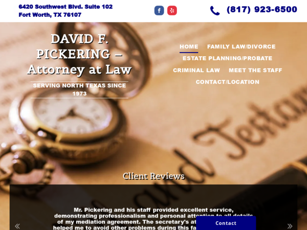 David F. Pickering Attorney at Law