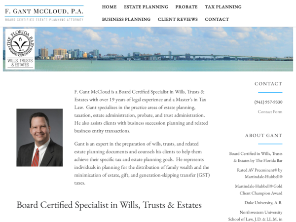 F. Gant McCloud, Board Certified Estate Planning Attorney