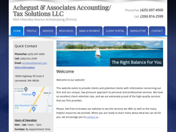 Achegust & Associates Accounting/Tax Solutions