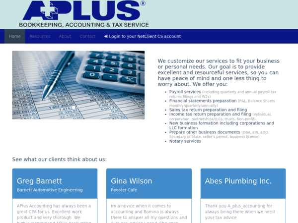 A Plus Bookkeeping Accounting & Tax Services