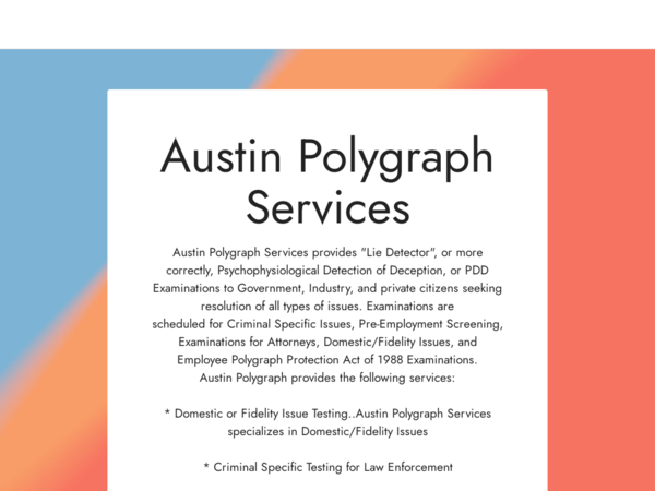 Austin Polygraph Services