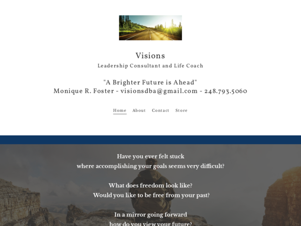 Visions Leadership Consultant & Life Coach