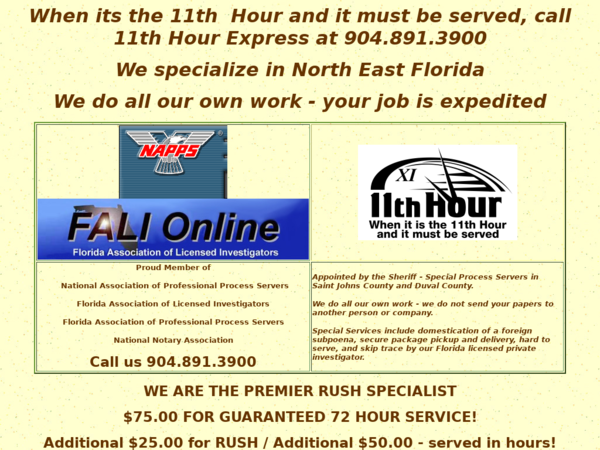 11th Hour Investigations & Process Servers