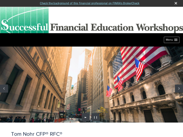 Tom J. Nohr CFP RFC – Successful Financial Education Workshops