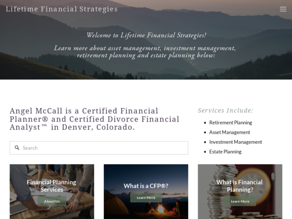 Angel B. McCall, Cfp, Cdfa Certified Divorce Financial Expert