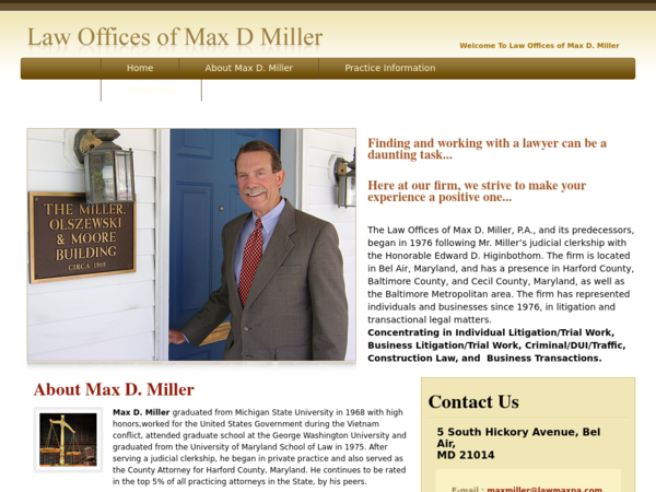 Max D Miller Pa Law Office