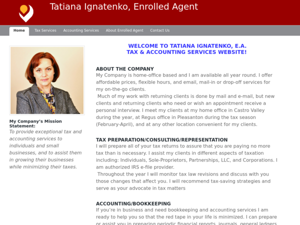 Tatiana Ignatenko, Enrolled Agent