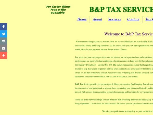 B & P Tax Service