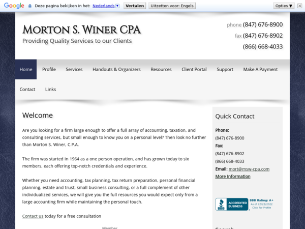 Winer Morton S CPA