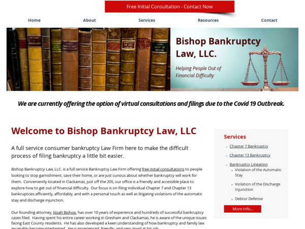 Bishop Bankruptcy Law