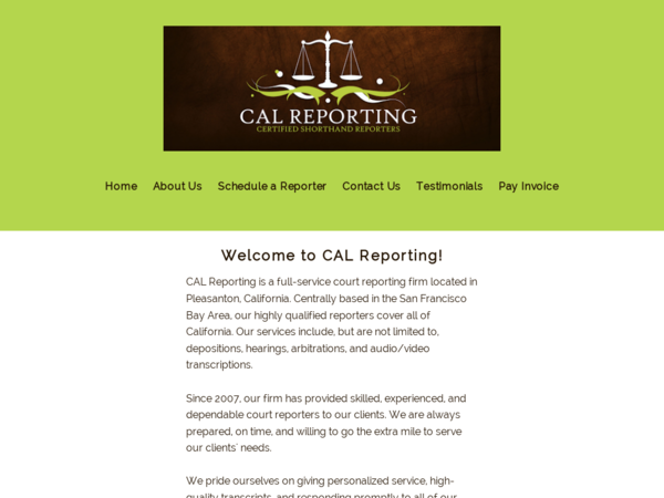 CAL Reporting - Certified Shorthand Reporters