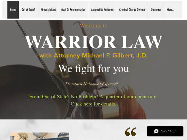 Warrior Law With Attorney Michael Gilbert