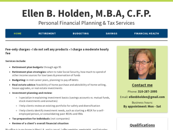 Ellen B Holden Personal Financial Planning