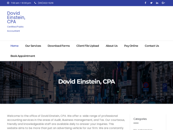 Dovid Einstein, CPA