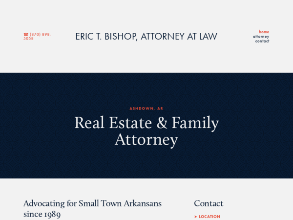 Eric T. Bishop Attorney at Law
