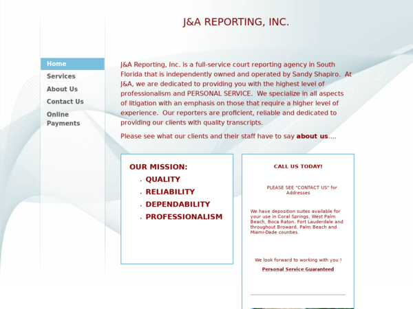 J&A Reporting